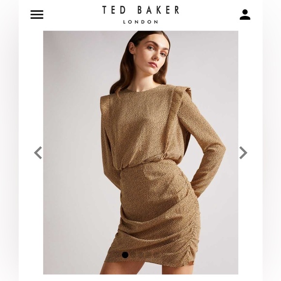 Ted Baker London Quinci mini dress with shoulder detail size 1 - Picture 5 of 5